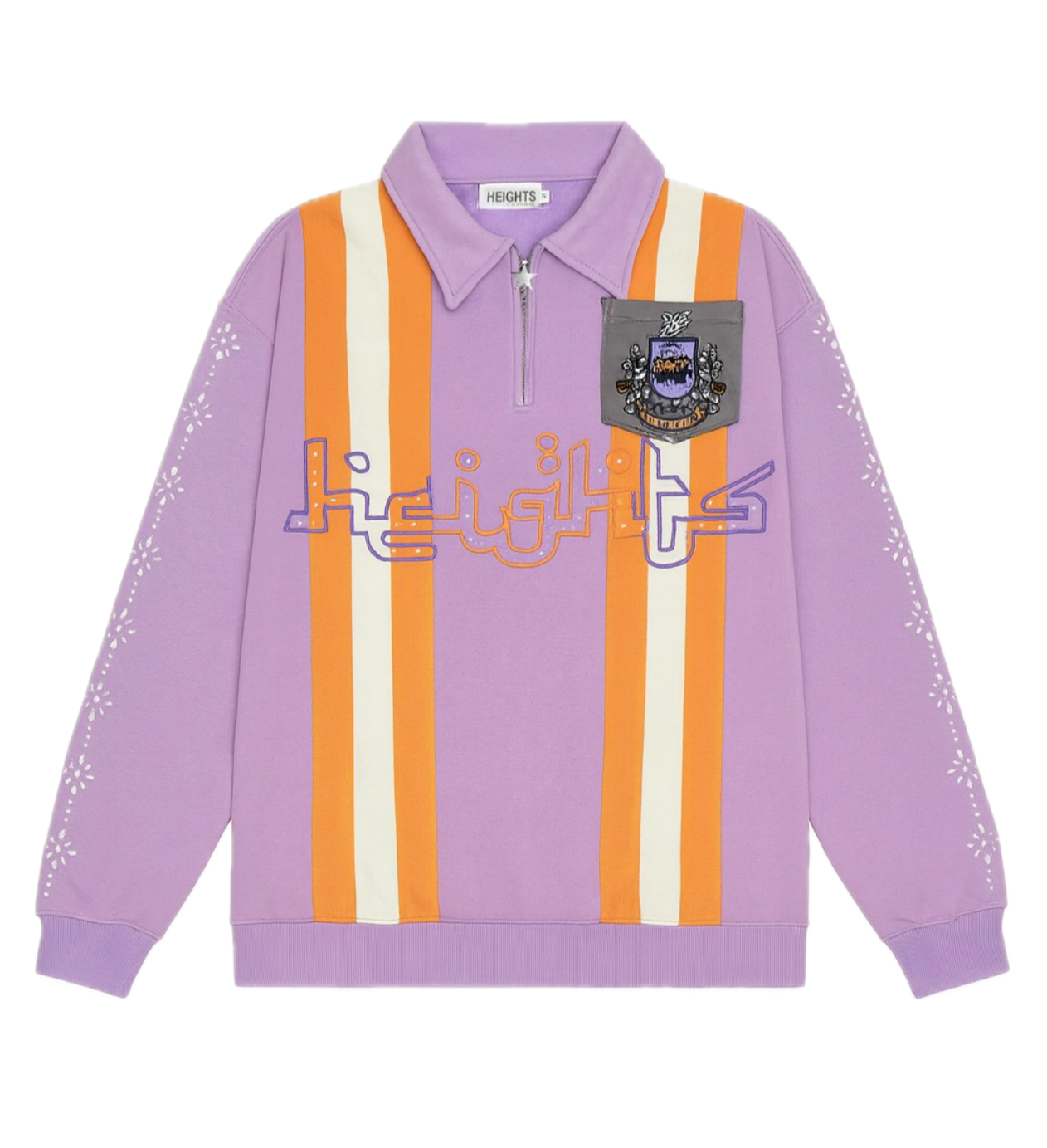 "Purple" Rhinestone Quarter Zip