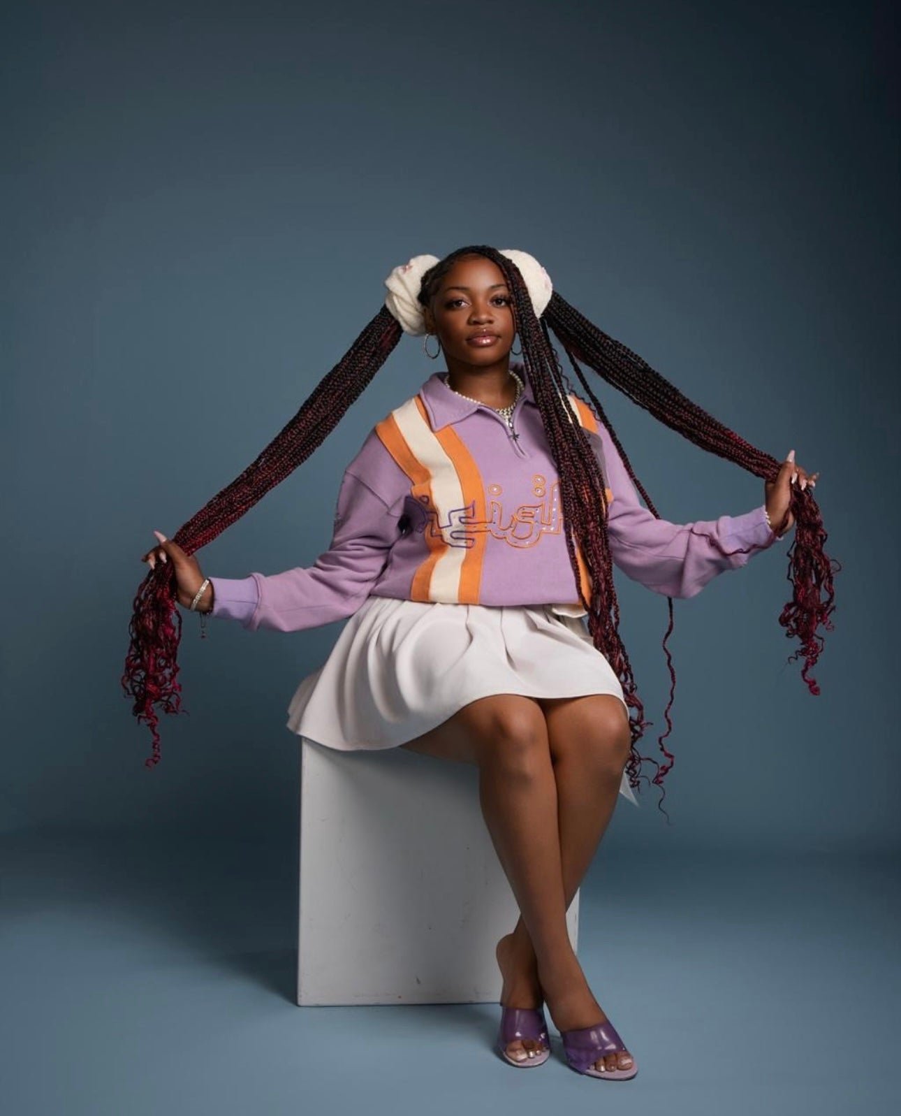 "Purple" Rhinestone Quarter Zip