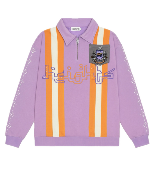 "Purple" Rhinestone Quarter Zip