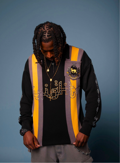 "Black" Rhinestone Quarter Zip